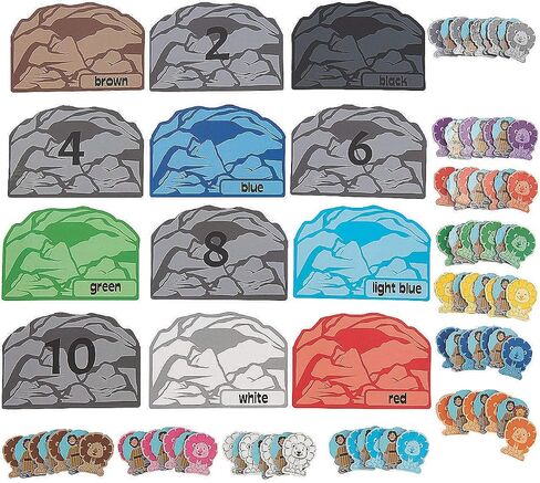 Fun Express Daniel & The Lions Color & Number Match Cards - Educational Learning Toy for Kids Preschool & Early Education - Perfect for Classroom Homeschooling & Family Activities - 96 Pieces in Saudi Arabia