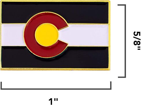 Colorado State Lapel Pin Enamel with United States USA Souvenir Hat Men Women Patriotic (Double Flag Pin) in Saudi Arabia