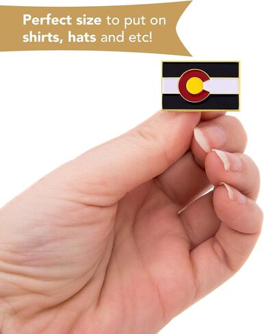 Colorado State Lapel Pin Enamel with United States USA Souvenir Hat Men Women Patriotic (Double Flag Pin) in Saudi Arabia