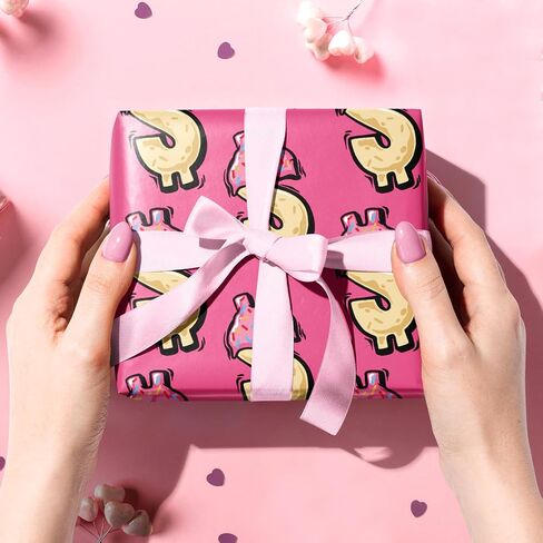 Lezakaa Wrapp Paper Roll - Mini Roll - Lipstick & Lip ، Kiss Mark - Wrap Party Gift For Birthday ، Wridal Shower ، Anniversary ، Day Galentine ، for Girl Women - 17 Inges × 16.4 قدم (23.2 قدم مربع) in Saudi Arabia