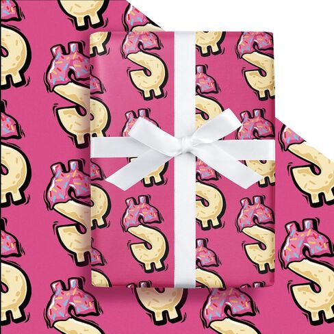 Lezakaa Wrapp Paper Roll - Mini Roll - Lipstick & Lip ، Kiss Mark - Wrap Party Gift For Birthday ، Wridal Shower ، Anniversary ، Day Galentine ، for Girl Women - 17 Inges × 16.4 قدم (23.2 قدم مربع) in Saudi Arabia