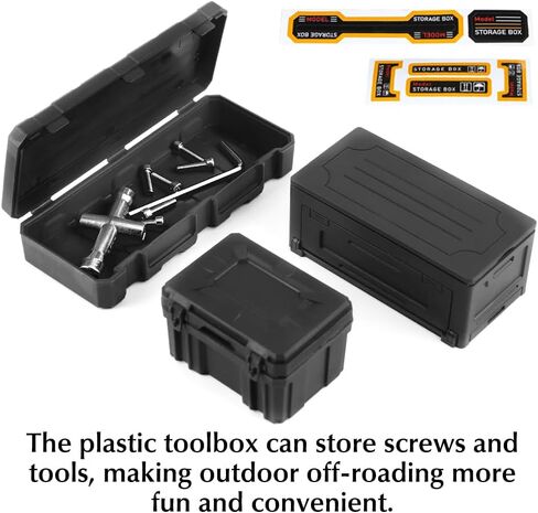 GLOBACT 11PCS 1/10 RC Crawler Accessories Luggage Net/Oil Drum/Fuel Tanks/Recovery Board/Toolbox/Shovel/Iron Bucket/Fire Extinguisher for 1/10 TRX4 Axial SCX10 REDCAT Decoration (Red) in Saudi Arabia