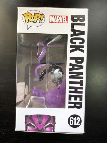Funko Pop Marvel Collector Corps حصري Black Panther 612 Purple Glow in Saudi Arabia