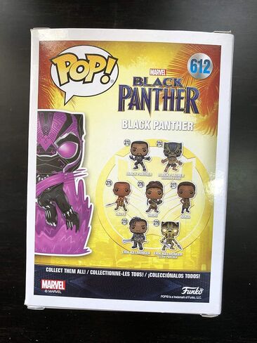 Funko Pop Marvel Collector Corps حصري Black Panther 612 Purple Glow in Saudi Arabia