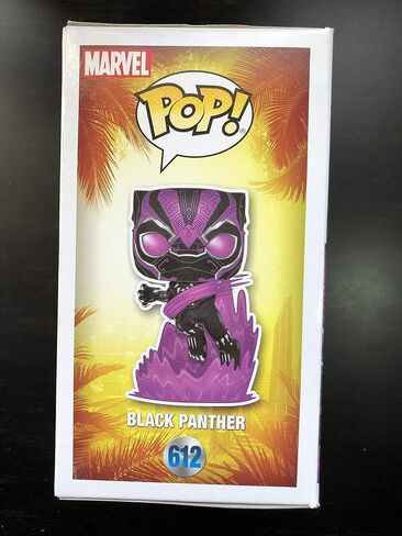 Funko Pop Marvel Collector Corps حصري Black Panther 612 Purple Glow in Saudi Arabia