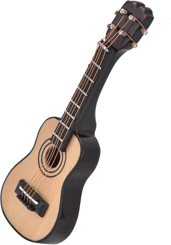 Zerodis 1/12 Scale Dollhouse Miniature Guitar music musical musical model wooden model festival docitival accessories dollhouse (ballad guitar) in Saudi Arabia
