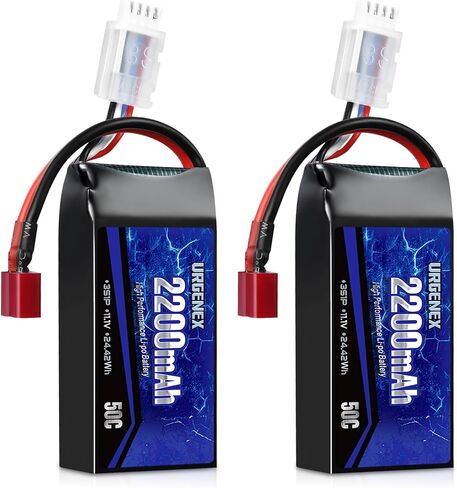 بطارية Urgenex 3S Lipo 2200mAh 11.1V 50C معدل تفريغ مرتفع حزمة RC بطارية مع قابس T-style T-PLUC in Saudi Arabia