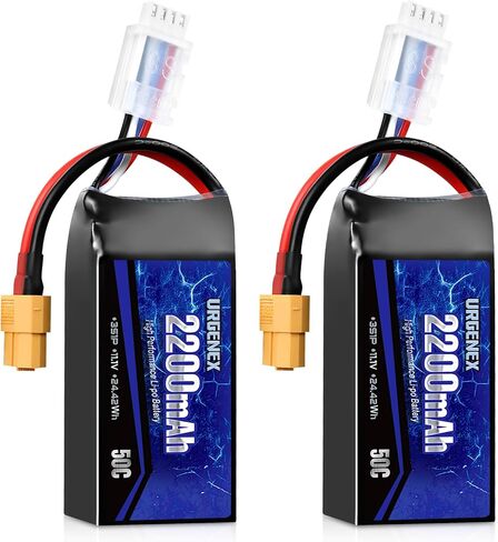 بطارية Urgenex 3S Lipo 2200mAh 11.1V 50C معدل تفريغ مرتفع حزمة RC بطارية مع قابس T-style T-PLUC in Saudi Arabia