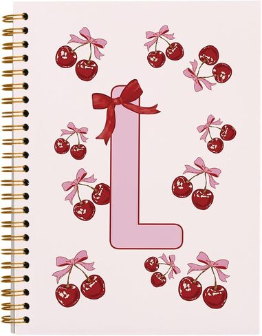 Rusenbao Cute Personalized Notebook Notebook Journal ، Coquette Pink Bow دفتر ملاحظات أولي للنساء للمدرسة ، الهدايا المخصصة ، الهدايا المخصصة للنساء ، دفتر ملاحظات حلزوني 5.5 × 8.3 (رسالة M) in Kuwait