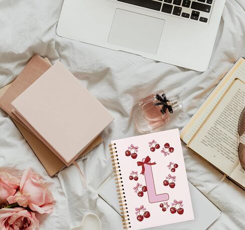 Rusenbao Cute Personalized Notebook Notebook Journal ، Coquette Pink Bow دفتر ملاحظات أولي للنساء للمدرسة ، الهدايا المخصصة ، الهدايا المخصصة للنساء ، دفتر ملاحظات حلزوني 5.5 × 8.3 (رسالة M) in Kuwait