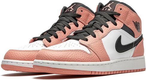 Nike Air Jordan 1 Mid GS White/Gym Red-Black Size 6.5 in Saudi Arabia
