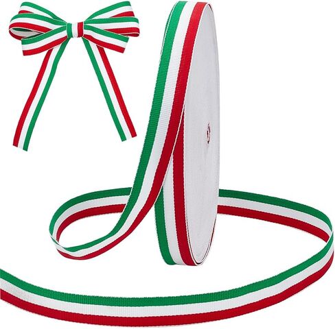 PH PandaHall 50 Yard Italian Flag Patriotic Ribbon, Red, White, Green, 0.7 Inch Wide, Perfect for Gift Wrapping, Patriotic Parties, Crafting in Saudi Arabia