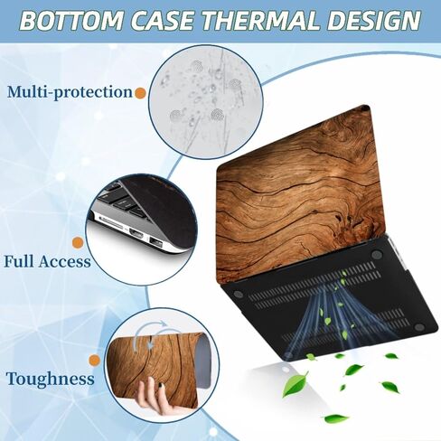 Compatible with MacBook Air M2 Case 13.6 inch Model A2681 A3113 A3240 Release 2022-2025, Abstract Line Plastic Laptop Hard Cover for 13.6" MacBook Air with Retina Display, Blue Block in Kuwait