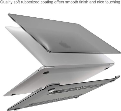 ProCase for MacBook Air 13 Inch 2020 2019 2018 A2337 M1 A2179 A1932, Hard Case Shell Cover with Keyboard Skin Cover -Black in Saudi Arabia