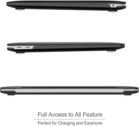 ProCase for MacBook Air 13 Inch 2020 2019 2018 A2337 M1 A2179 A1932, Hard Case Shell Cover with Keyboard Skin Cover -Black in Saudi Arabia
