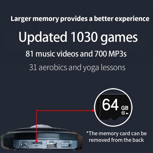 HDMI Musical Electronic Dance Mats with Camera,64G Memory Card,It Features 1030 Games、700 Songs and 81 MV,Double User Fitness Dance Pad Dancing Mat for Kids & Adults, Gift for Boys & Girls in Saudi Arabia