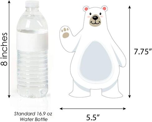 Big Dot of Happiness Arctic Polar Animals - Polar Bear, Seal, Penguin and Arctic Fox Decorations DIY Winter Baby Shower or Birthday Party Essentials - Set of 20 in Saudi Arabia