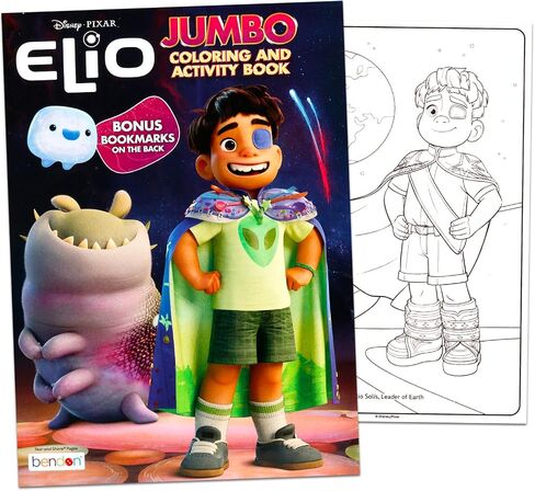 Disney Elio Coloring Book Set for Kids, Boys Ages 4-8 - Bundle with Coloring Pages, Activities, Games Plus Stickers, Crayons, More | Elio Activity Book Set in Saudi Arabia