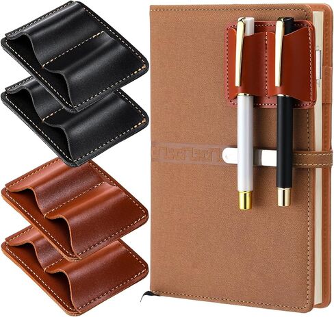 4 PCS PU LEATHER PEN MOLDER CLIP NOTEBOR in Saudi Arabia