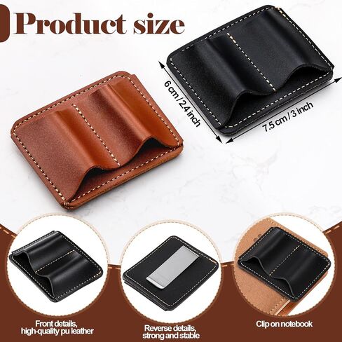 4 PCS PU LEATHER PEN MOLDER CLIP NOTEBOR in Saudi Arabia