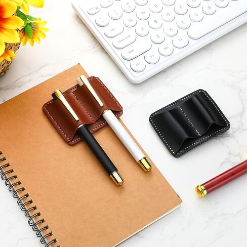 4 PCS PU LEATHER PEN MOLDER CLIP NOTEBOR in Saudi Arabia