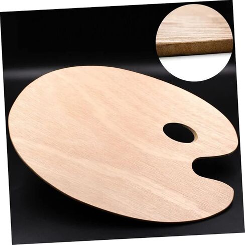 Oval Oil Paint Board Pigment Mixing Tray Boys and Girls Paint Pallets Wood Art Plate Portable Mixing Board for School in Saudi Arabia