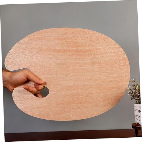 Oval Oil Paint Board Pigment Mixing Tray Boys and Girls Paint Pallets Wood Art Plate Portable Mixing Board for School in Saudi Arabia