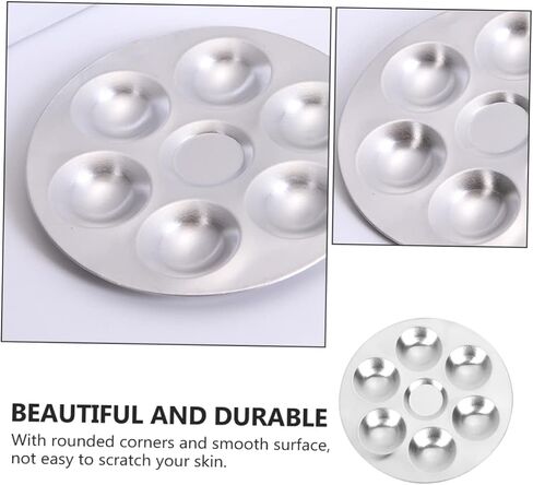 2pcs Stainless Steel Painting Tray Palette Mixing Plate Lightweight Easy Clean for Arts Crafts and Education in Saudi Arabia