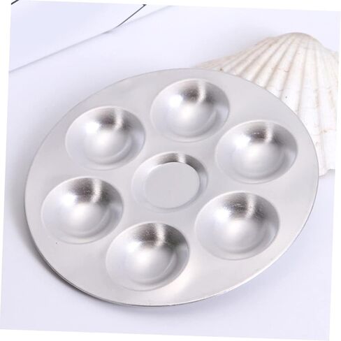 2pcs Stainless Steel Painting Tray Palette Mixing Plate Lightweight Easy Clean for Arts Crafts and Education in Saudi Arabia