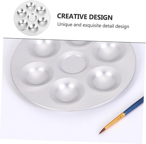 2pcs Stainless Steel Painting Tray Palette Mixing Plate Lightweight Easy Clean for Arts Crafts and Education in Saudi Arabia
