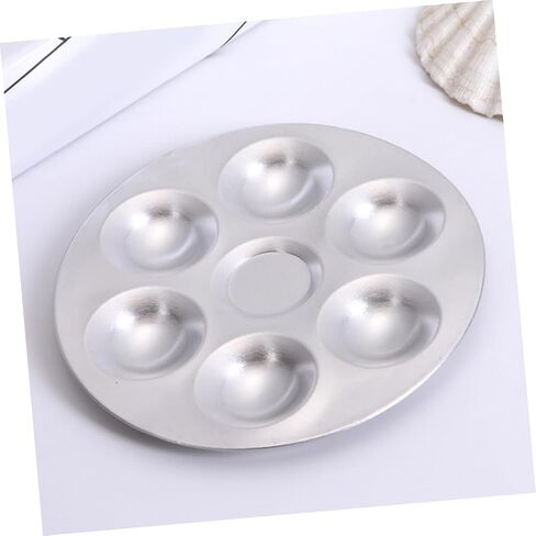 2pcs Stainless Steel Painting Tray Palette Mixing Plate Lightweight Easy Clean for Arts Crafts and Education in Saudi Arabia
