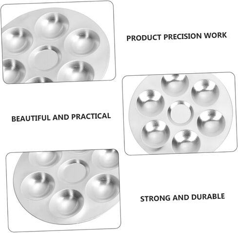 2pcs Stainless Steel Painting Tray Palette Mixing Plate Lightweight Easy Clean for Arts Crafts and Education in Saudi Arabia