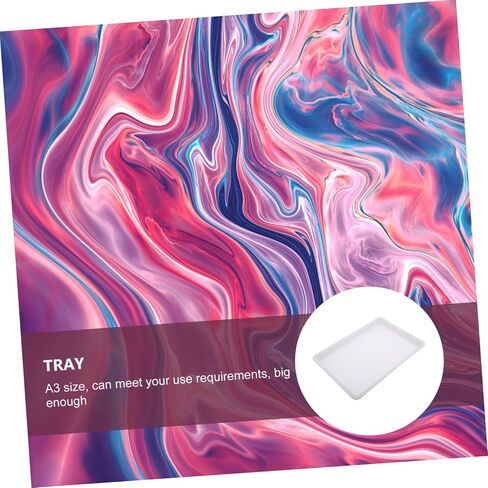 Uonlytech 2pcs صواني الصباغ البلاستيكية لطلاء المياه تخزين متعدد الوظائف للفن للفصول الدراسية وأنشطة الأولاد والبنات in Kuwait