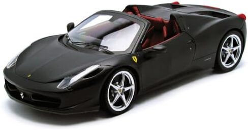 Ferrari 458 Italia Spider Matt Black Elite Edition 1/18 Diecast Car Model by Hot Wheels in Saudi Arabia