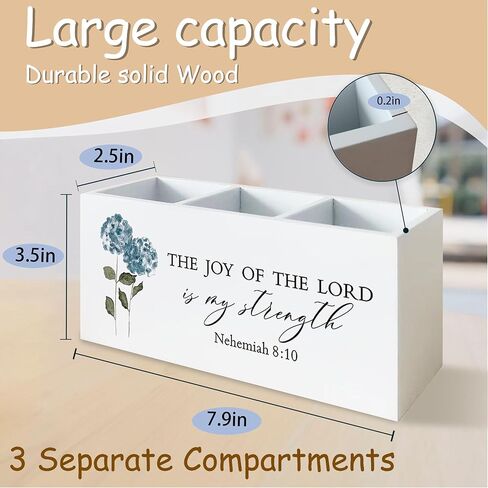 حامل القلم المسيحي لديكور مكتب المكتب ، يمكنني أن أفعل كل شيء منظم لافتة حامل القلم الرصاص الخشبي لإكسسوارات مكتب المكاتب المنزلية ، والهدايا المسيحية للنساء الرجال in Kuwait