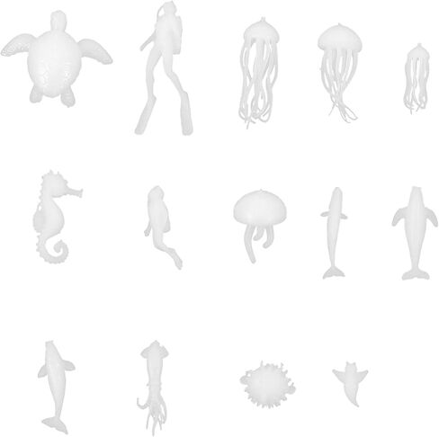 1 Set 3D Mini Resin Filler Model Mini Epoxy Resin Mold Micro Landscape Figurines Accessories for Jewelry Making Supplies DIY Crafts Home Decor - Style Ocean in Saudi Arabia