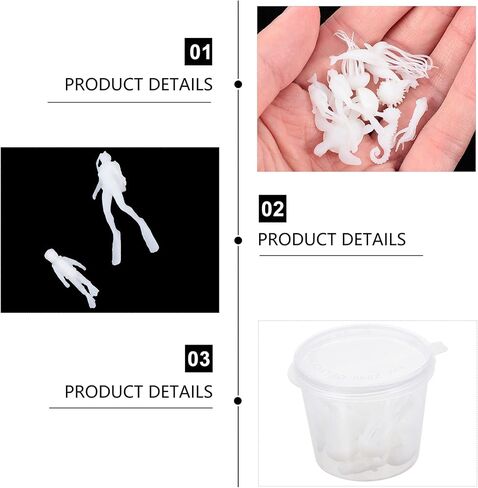 1 Set 3D Mini Resin Filler Model Mini Epoxy Resin Mold Micro Landscape Figurines Accessories for Jewelry Making Supplies DIY Crafts Home Decor - Style Ocean in Saudi Arabia