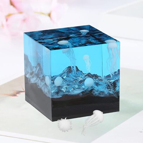 1 Set 3D Mini Resin Filler Model Mini Epoxy Resin Mold Micro Landscape Figurines Accessories for Jewelry Making Supplies DIY Crafts Home Decor - Style Ocean in Saudi Arabia