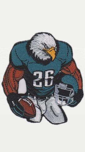 Jeepfy Let's Hunt Eagle Cartoon 26 Patch Logo Patch Patch American American Football Fan Team Iron on Sew on Patch المطرزة in Saudi Arabia