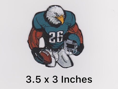 Jeepfy Let's Hunt Eagle Cartoon 26 Patch Logo Patch Patch American American Football Fan Team Iron on Sew on Patch المطرزة in Saudi Arabia