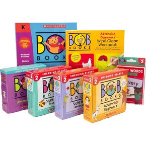 Bob Books Stage 2 Emerging Readers Bundle – Phonics & Sight-Word Set with 4 Box Sets, Flashcards & 2 Workbooks | Kindergarten-1st Grade in Saudi Arabia