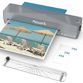 Laminator, Laminator Machine A4, 4 in 1 Personal Thermal Laminator, 9 Inch Hot & Cold Laminator Kit, Fast Warm-Up & Quiet Laminator with Laminating Sheets 9pcs for Home Office School Use in Kuwait