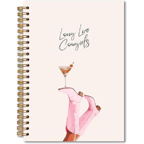 Mkijuhb Long Live Cowgirls Western Spiral Notebook 5.5x8.3 ، Martini Lovers Gifts Journal ، Southwestern Cowgirl Noteboor for Note Taking ، Western Comple Supplies in Kuwait