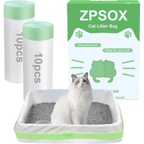 20 عدد 36 "× 18" Cat Box Box Liners Bag XL Extra Large ، 2 Rolls Draphstring String Fasts ، Liner Strice Strice Pan Liner in Kuwait