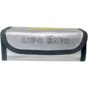 كيس مقاوم للحريق ، يمكن لتخزين بطارية Lipo حجم كيس واقية الحجم: 180 × 105 × 80 مم يمكن أن يحمل أربع بطاريات شحن ونقل آمن ، متوافق مع Lipo Battery Charger RC Drone Accessories in Kuwait