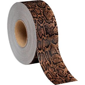 Water Activated Packing Tape - 1 Roll Reinforced Paper Tape Seals Boxes Cartons and Ecommerce shipments, 2.83" x 500 ft Gummed Decorative Branding for Your Business, Snakeskin Design in Saudi Arabia