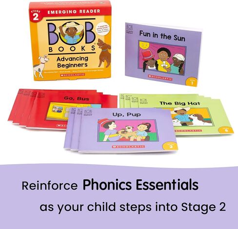Bob Books Stage 2 Emerging Readers Bundle – Phonics & Sight-Word Set with 4 Box Sets, Flashcards & 2 Workbooks | Kindergarten-1st Grade in Saudi Arabia