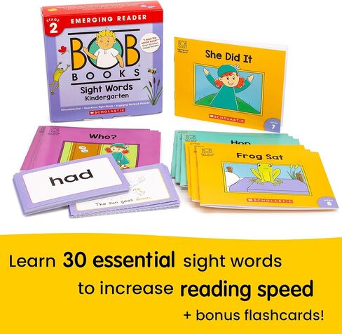 Bob Books Stage 2 Emerging Readers Bundle – Phonics & Sight-Word Set with 4 Box Sets, Flashcards & 2 Workbooks | Kindergarten-1st Grade in Saudi Arabia