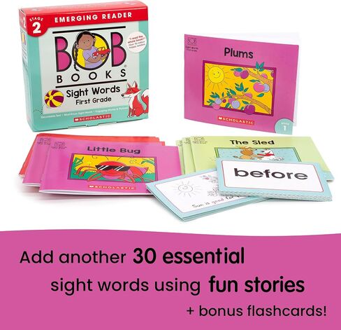Bob Books Stage 2 Emerging Readers Bundle – Phonics & Sight-Word Set with 4 Box Sets, Flashcards & 2 Workbooks | Kindergarten-1st Grade in Saudi Arabia