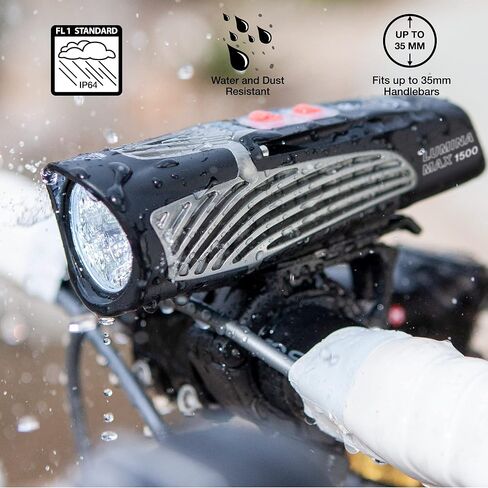 NiteRider Lumina Max 2000 Lumen المصباح الأمامي القابل لإعادة الشحن MTB Road Commuter Bike Light Front LED Light سهل التركيب لسلامة ركوب الدراجات in Kuwait
